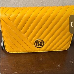 Badgley Mischka Yellow Quilted Women's Bag